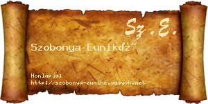 Szobonya Euniké névjegykártya